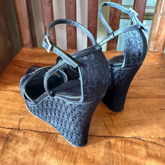 Christian Dior Diorissimo Oblique Platform Wedge Heels – Galliano Era – EU 37.5 - Picture 8 of 16